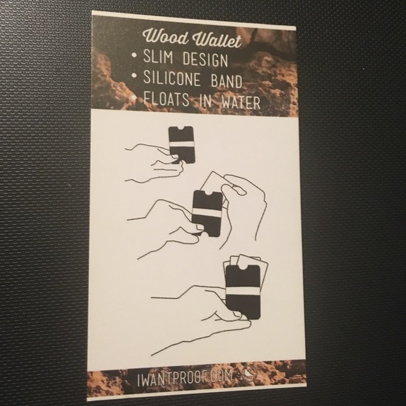 Wooden slab wallet. It floats! - Picture 6 of 6